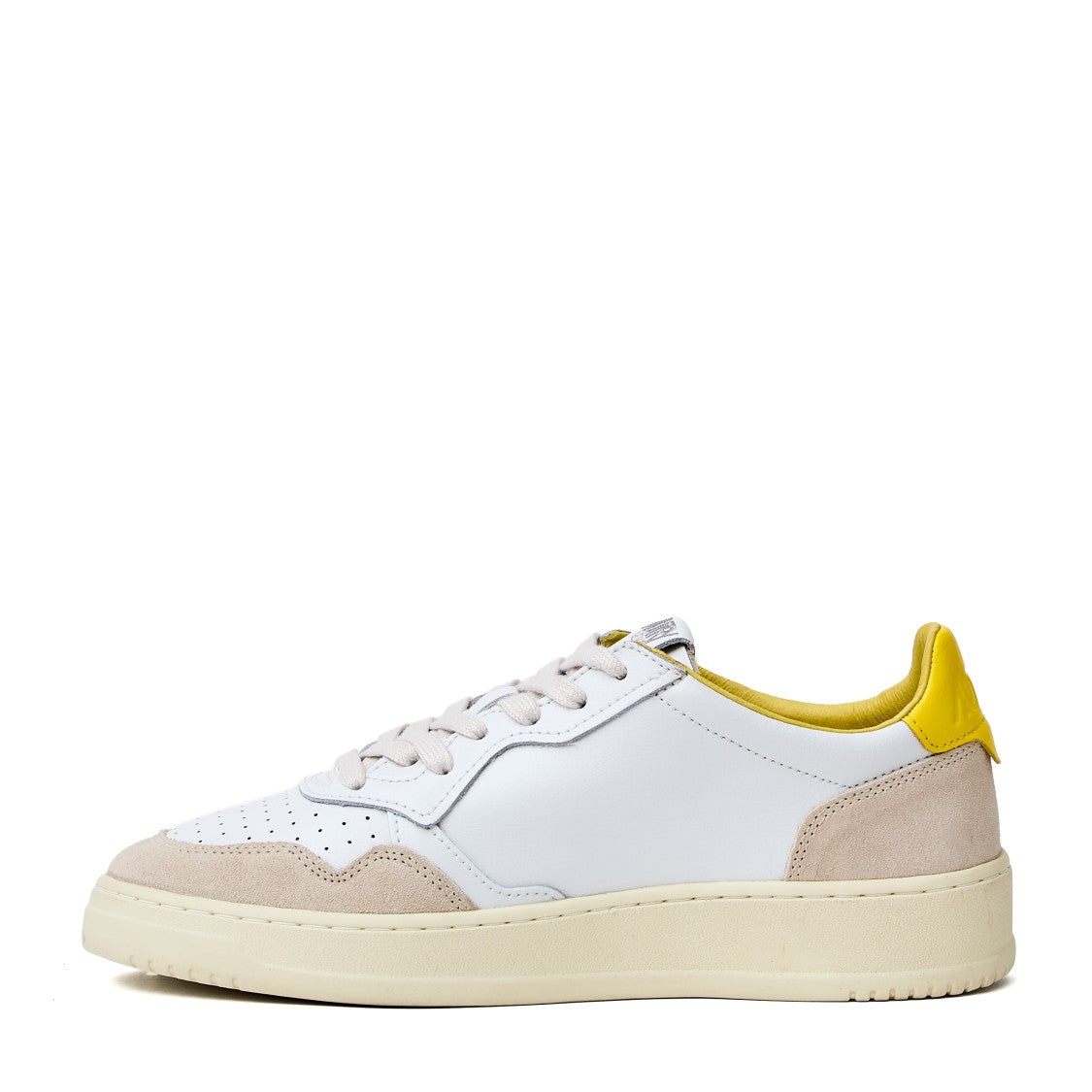 Autry White Slicker Medalist Low Leather Sneakers