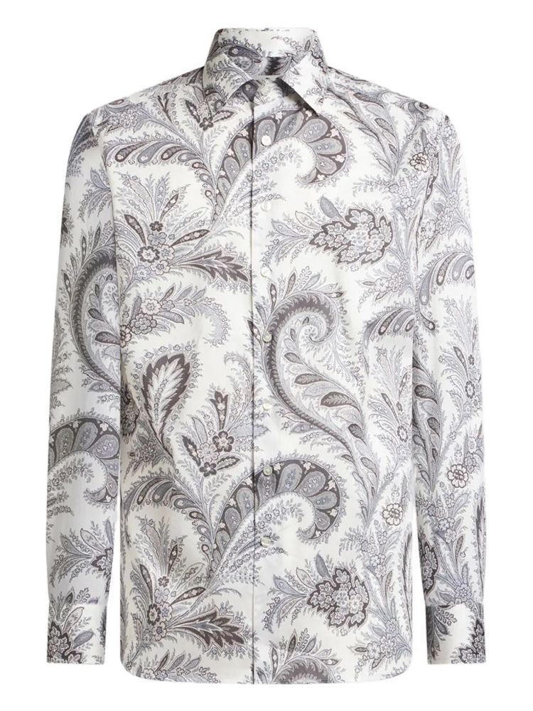 Etro Multicolour Roma Paisley Cotton Long-Sleeve Shirt