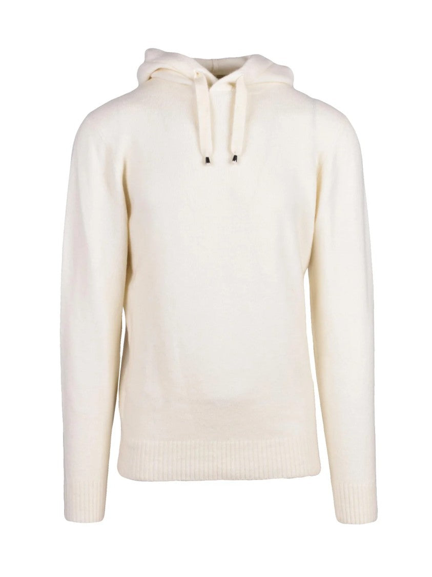 Filippo De Laurentiis Stretch Merino Wool And Cashmere Hooded Sweater