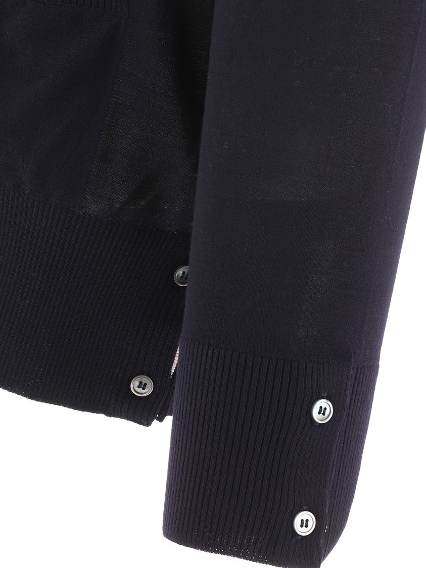 Thom Browne V-Neck Cardigan In Fine Merino Wool