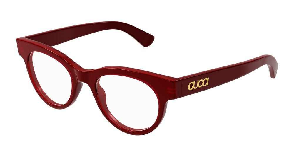 Gucci Burgundy Round Acetate Eyeglasses