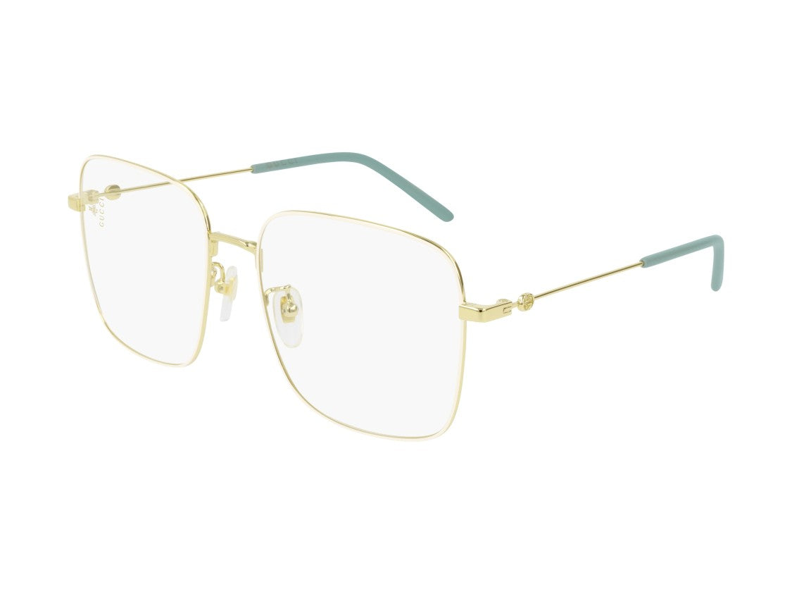 Gucci Gold Gg0445o Metal Square Eyeglasses