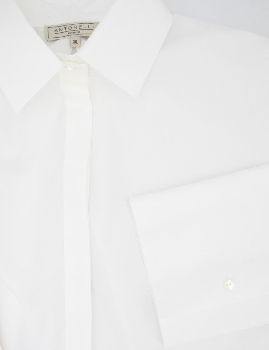 Antonelli Fluid-Fit Cotton Shirt With Concealed Button Closure