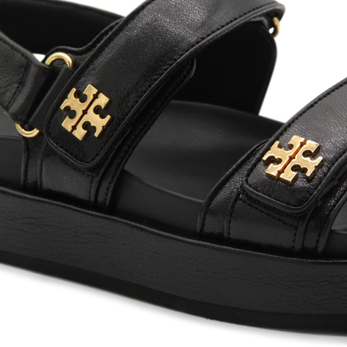 Tory Burch Black Leather Kira Sports Sandals