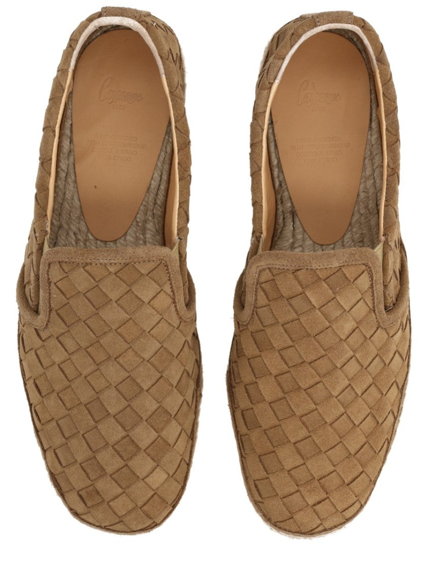 Castaner Brown Java Woven Leather Espadrilles
