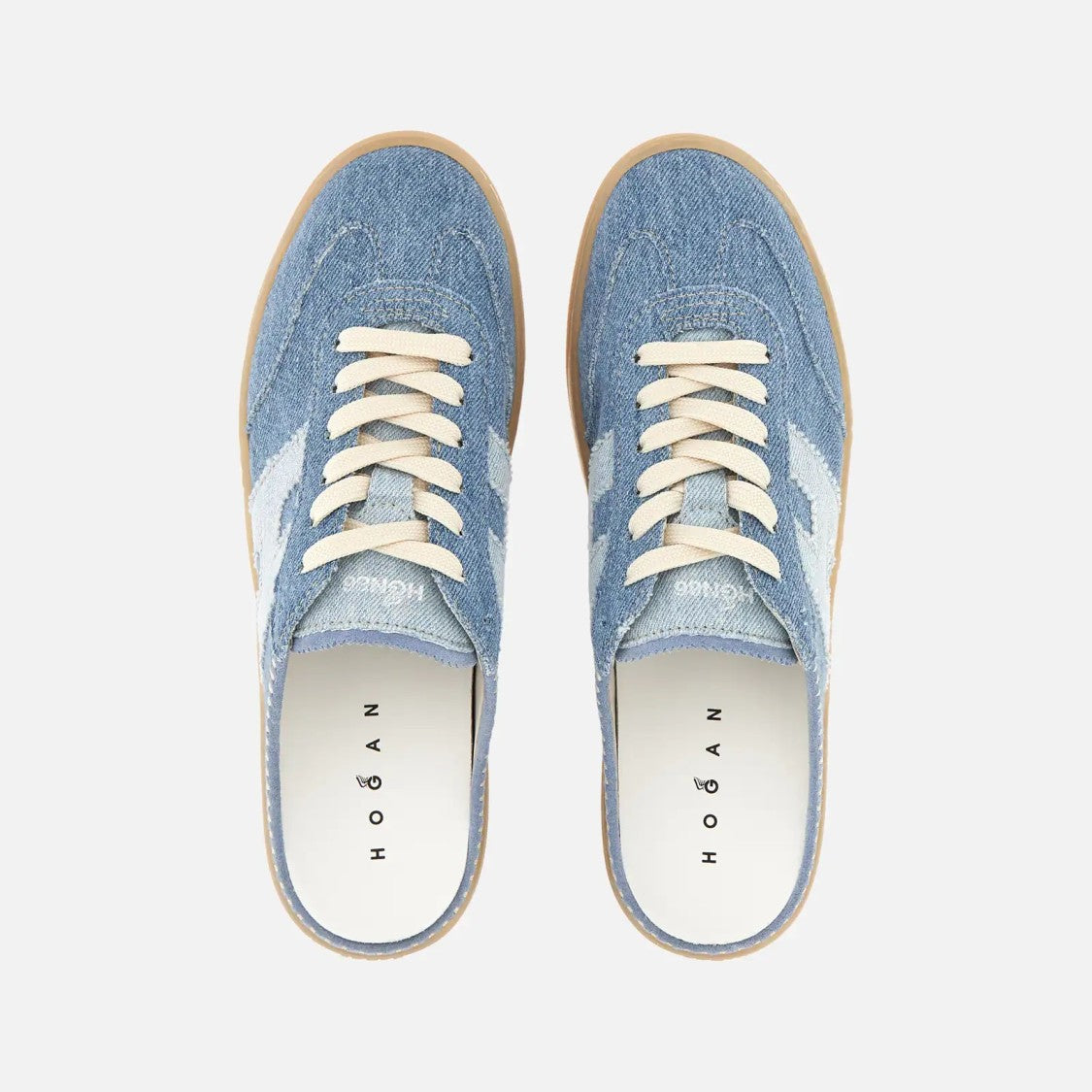 Hogan Denim Cool Sabot Cotton Sneakers