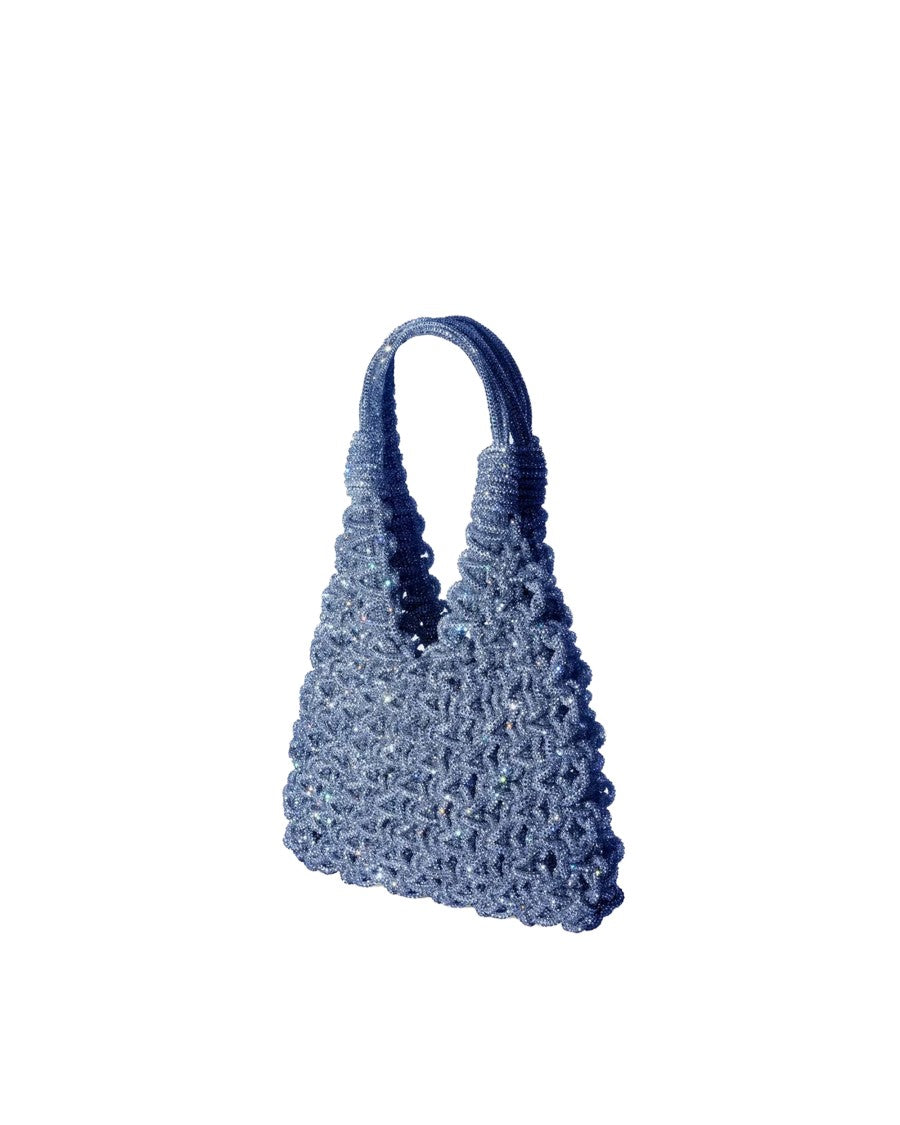 Hibourama Jeans Vannifique Small Handwoven Crystal Handbag
