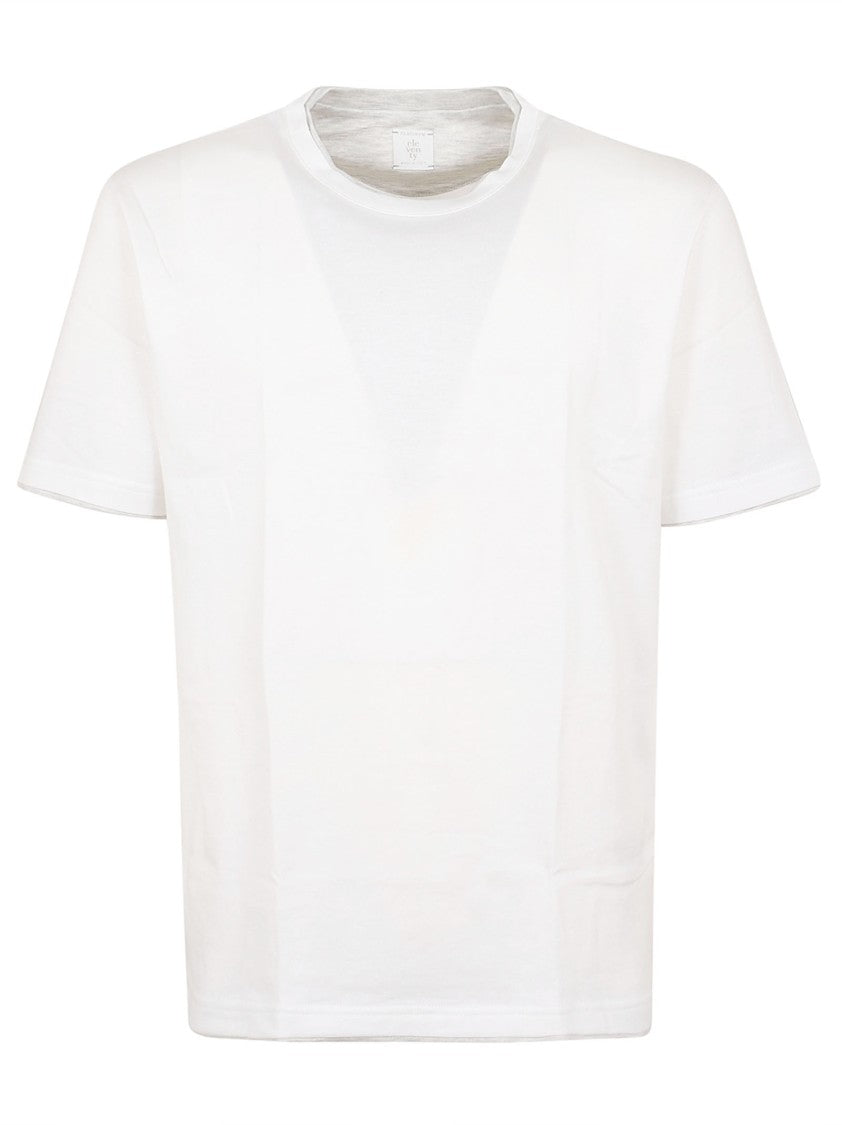 Eleventy Giza Cotton Jersey T-Shirt With Contrasting Profiles