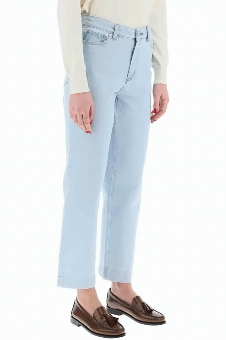 A.P.C. Light Wash Straight-Leg Denim Pants With Classic Five-Pocket Design