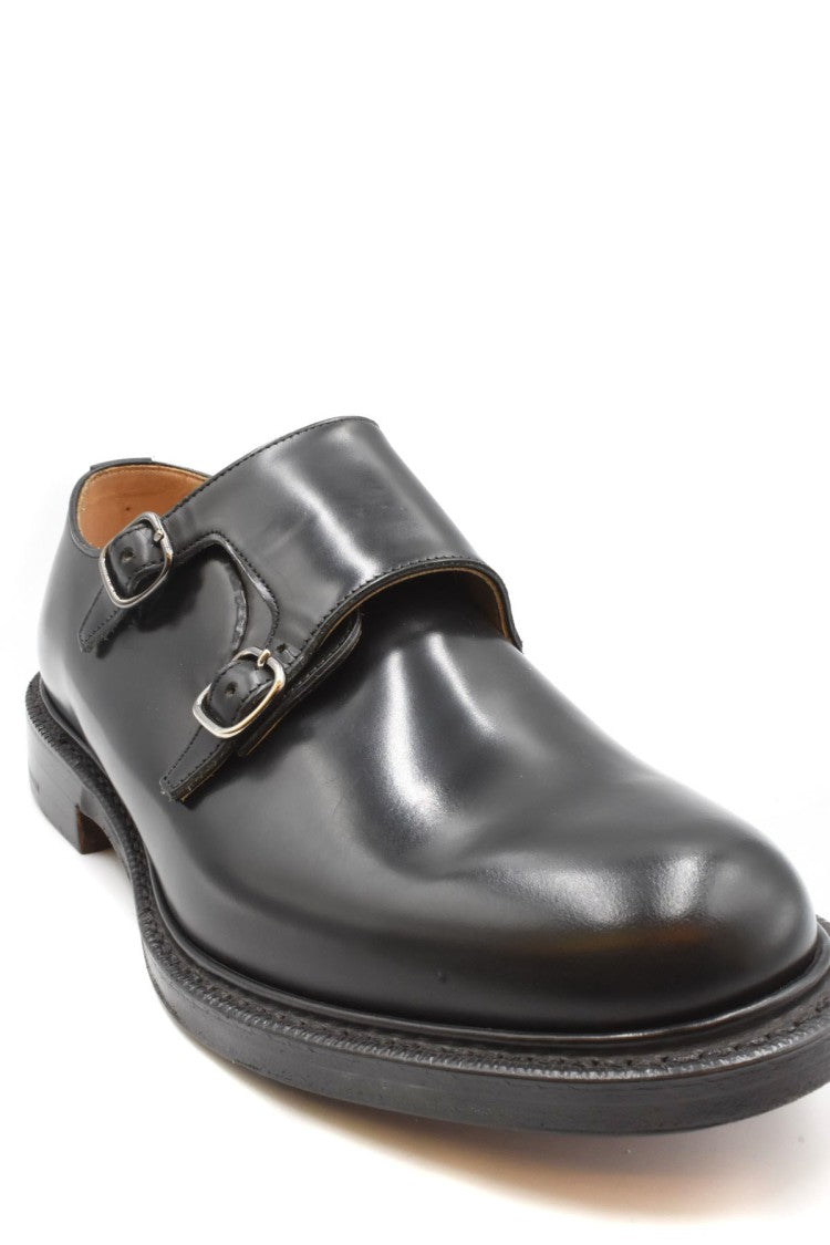 Church's Black Double Monk Strap Polished Leather Shoes