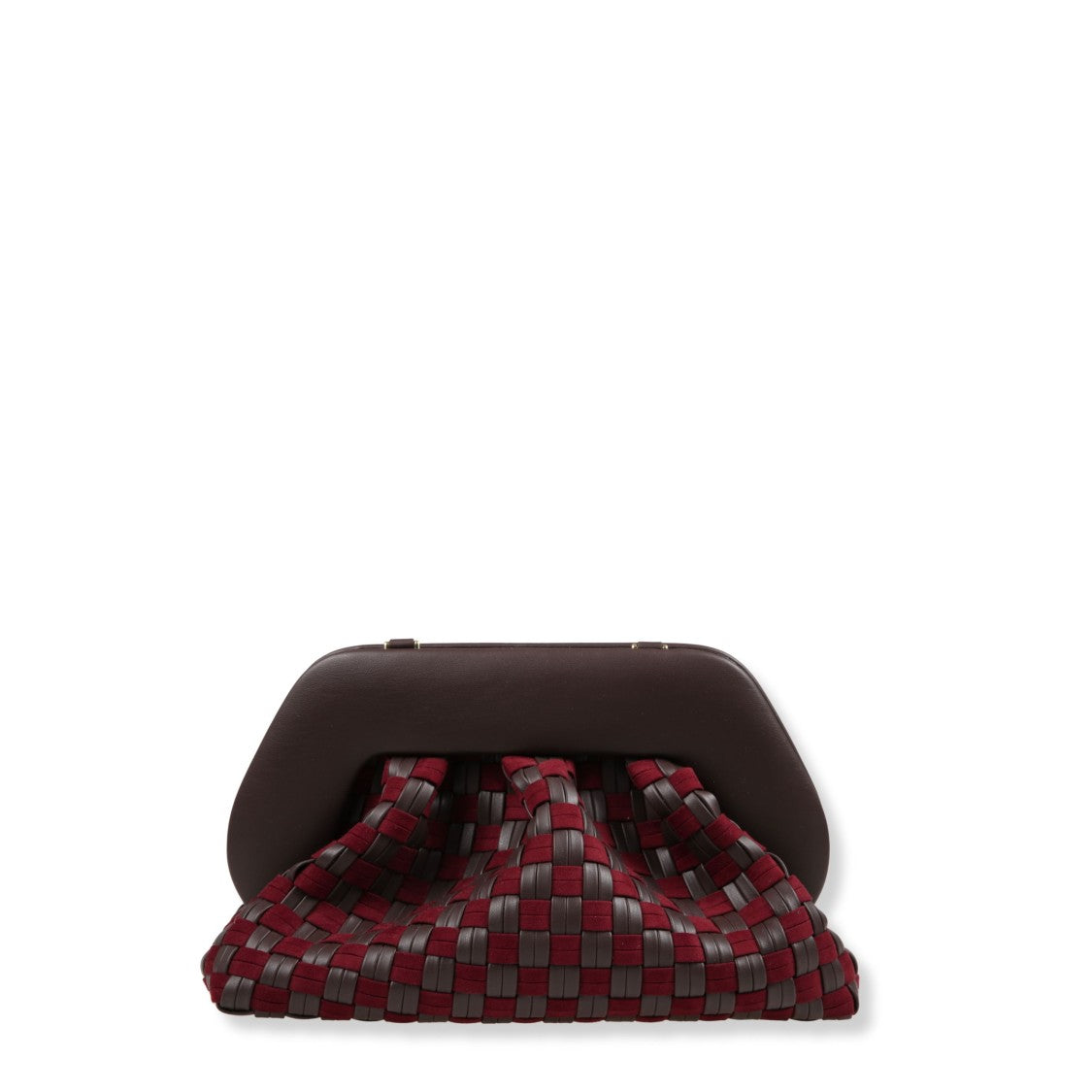 Themoirè Micro-Woven Suede Tote Bag In Rich Ebony