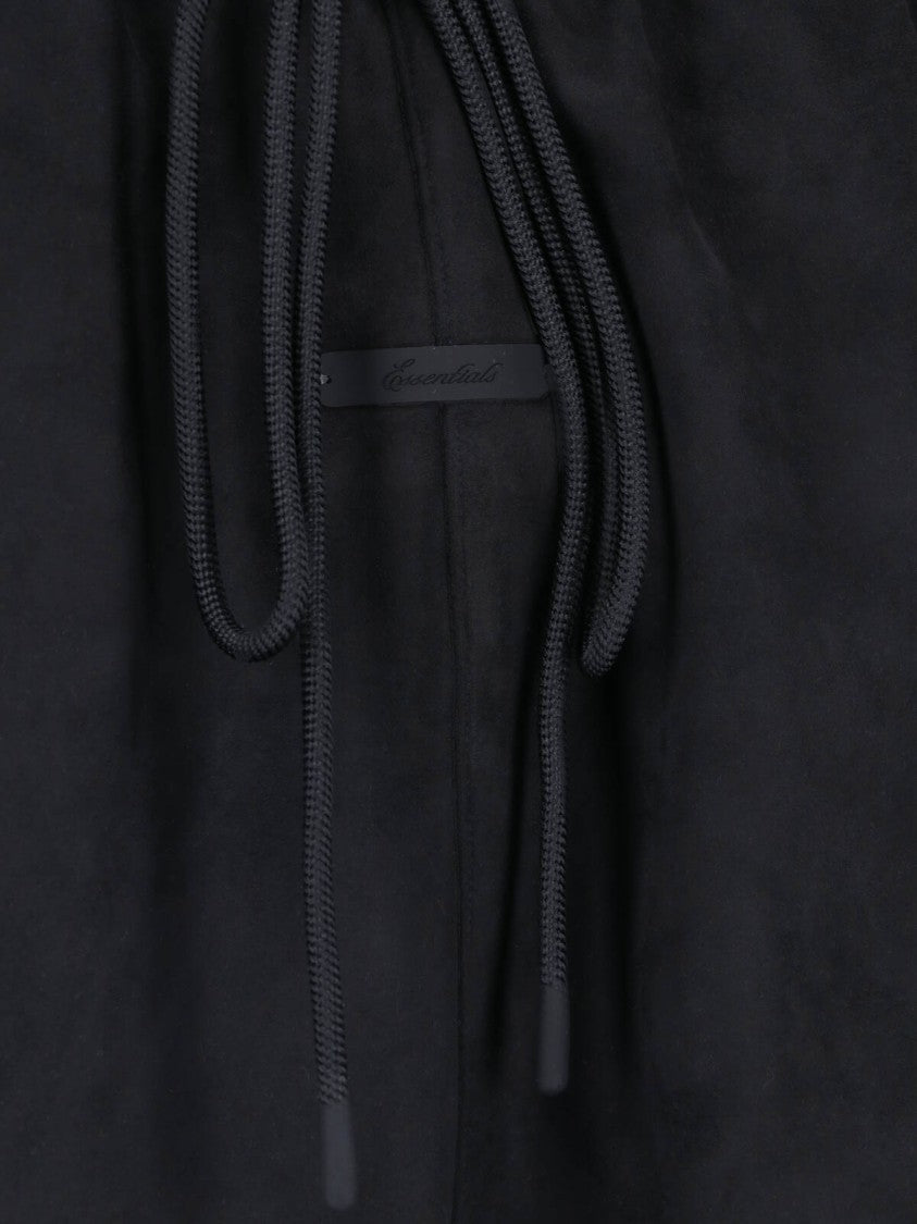 Fear Of God Essentials Black Signature White Piping Sport Trousers