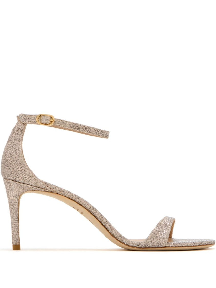 Stuart Weitzman Black Refined Minimalist Ankle Strap Sandals