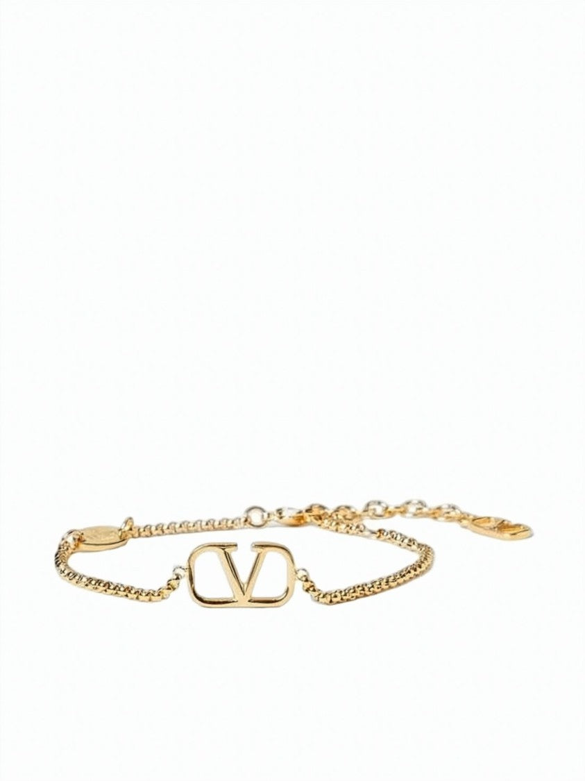 Valentino Garavani Bracelet With Openwork Logo Charm