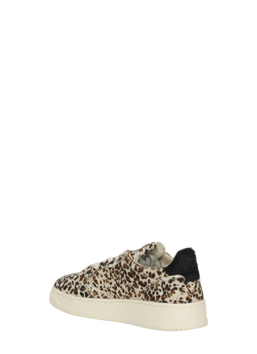 Autry Animal Print Pony Leather Low-Top Sneakers