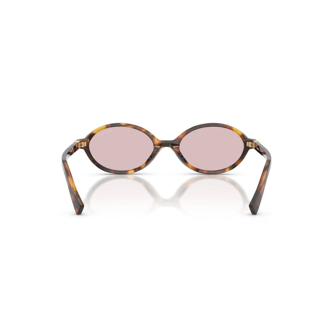 Miu Miu 0Mu 04Zs Tortoiseshell Oval Sunglasses