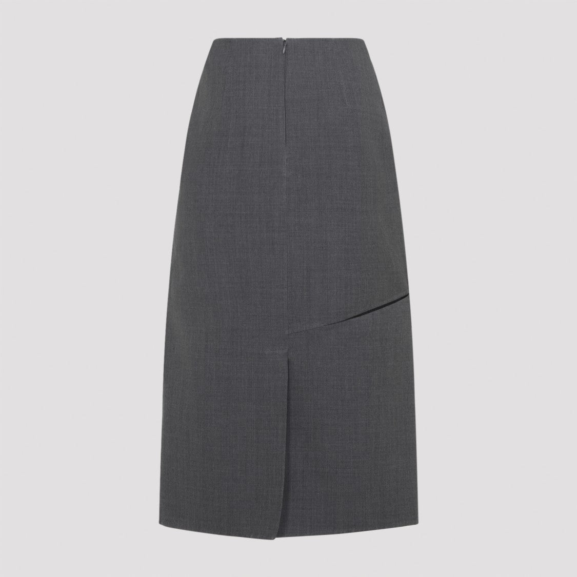 Jil Sander Tailored Midi Skirt With Diagonal Cutout Detail