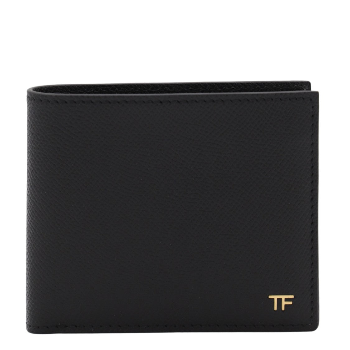 Tom Ford Textured Black Leather Bifold Wallet With Subtle Gold-Tone Logo