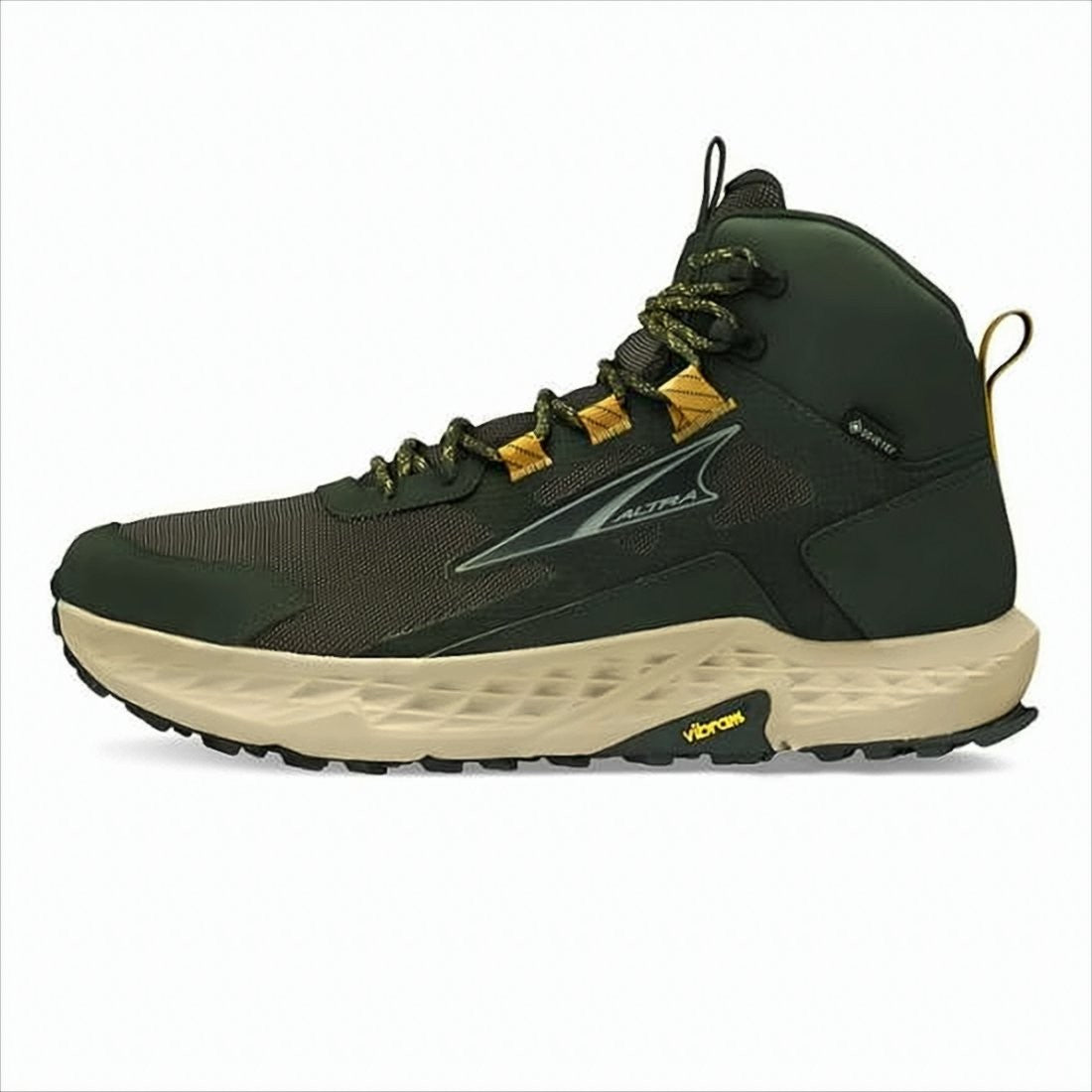 Altra High-Top Sneakers With Textured Dark Green Upper And Rugged Outsole