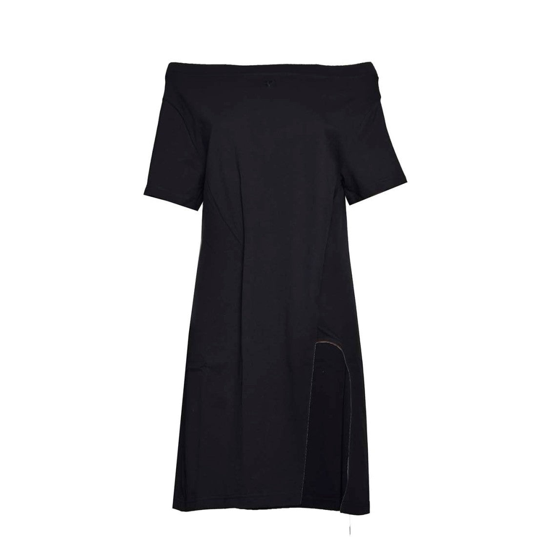 Courrèges Black Cotton T-Shirt Dress