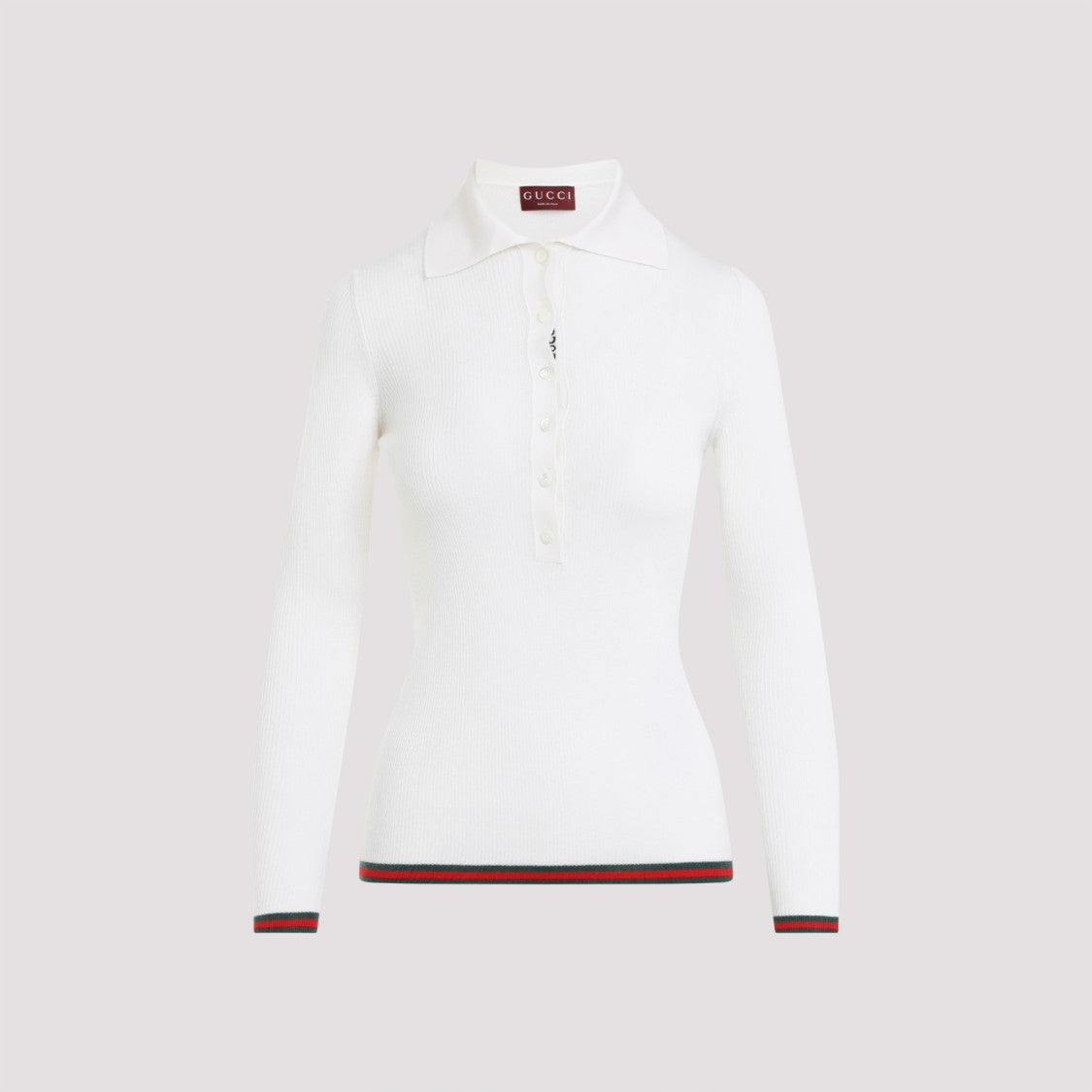 Gucci Fitted Long-Sleeve Polo