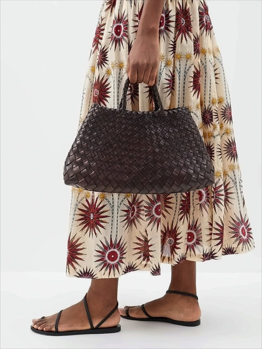 Dragon Diffusion Woven Buffalo Leather Tote Bag