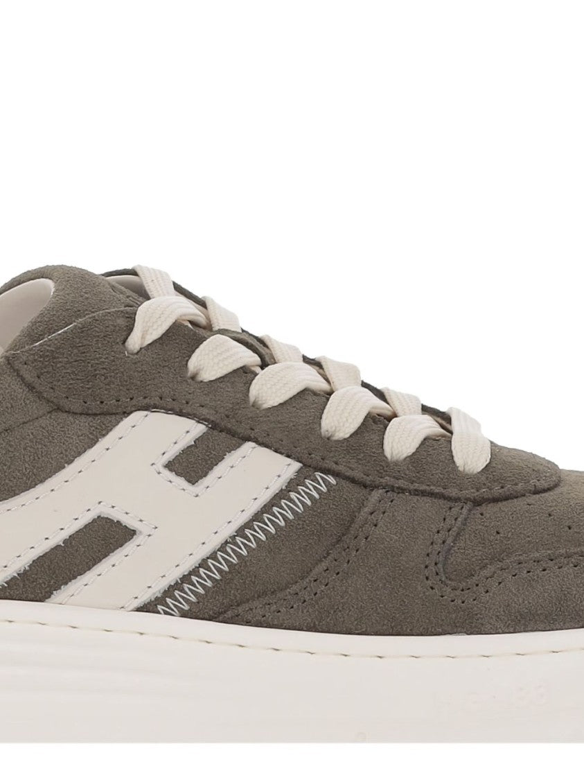 Hogan Lace-Up Suede Sneakers With Memory Foam Insole