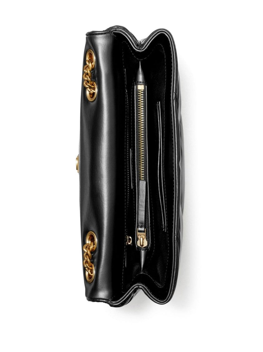 Tory Burch Black Kira Convertible Nappa Leather Shoulder Bag