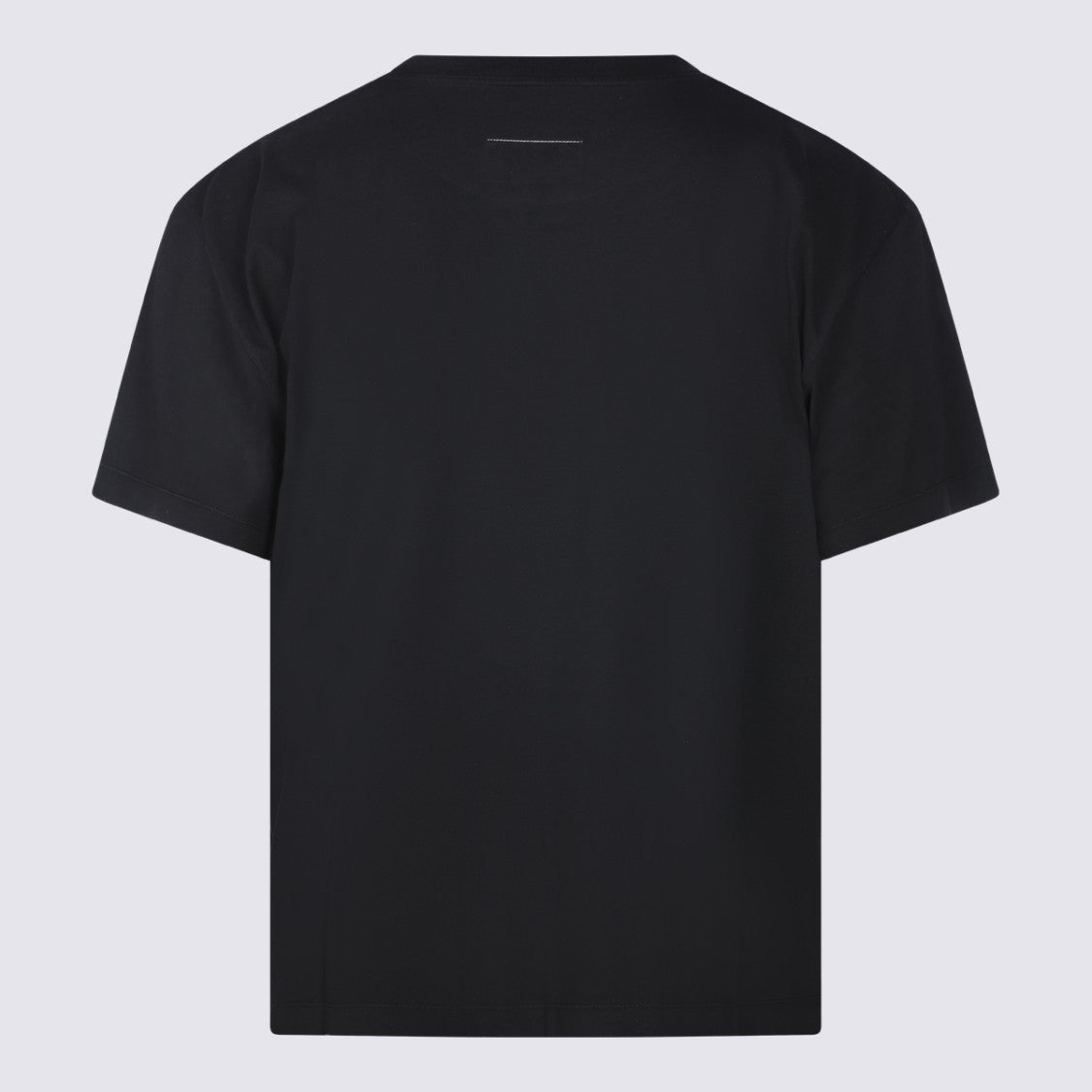 Mm6 By Maison Margiela Black Short-Sleeve T-Shirt With Graphic Detail