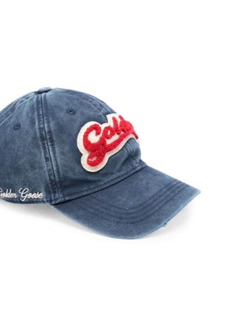 Golden Goose Embroidered Patch Star Accent Silk Nylon Hat