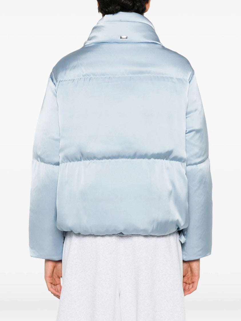 Herno Blue Shiny Finish Boxy Down Jacket