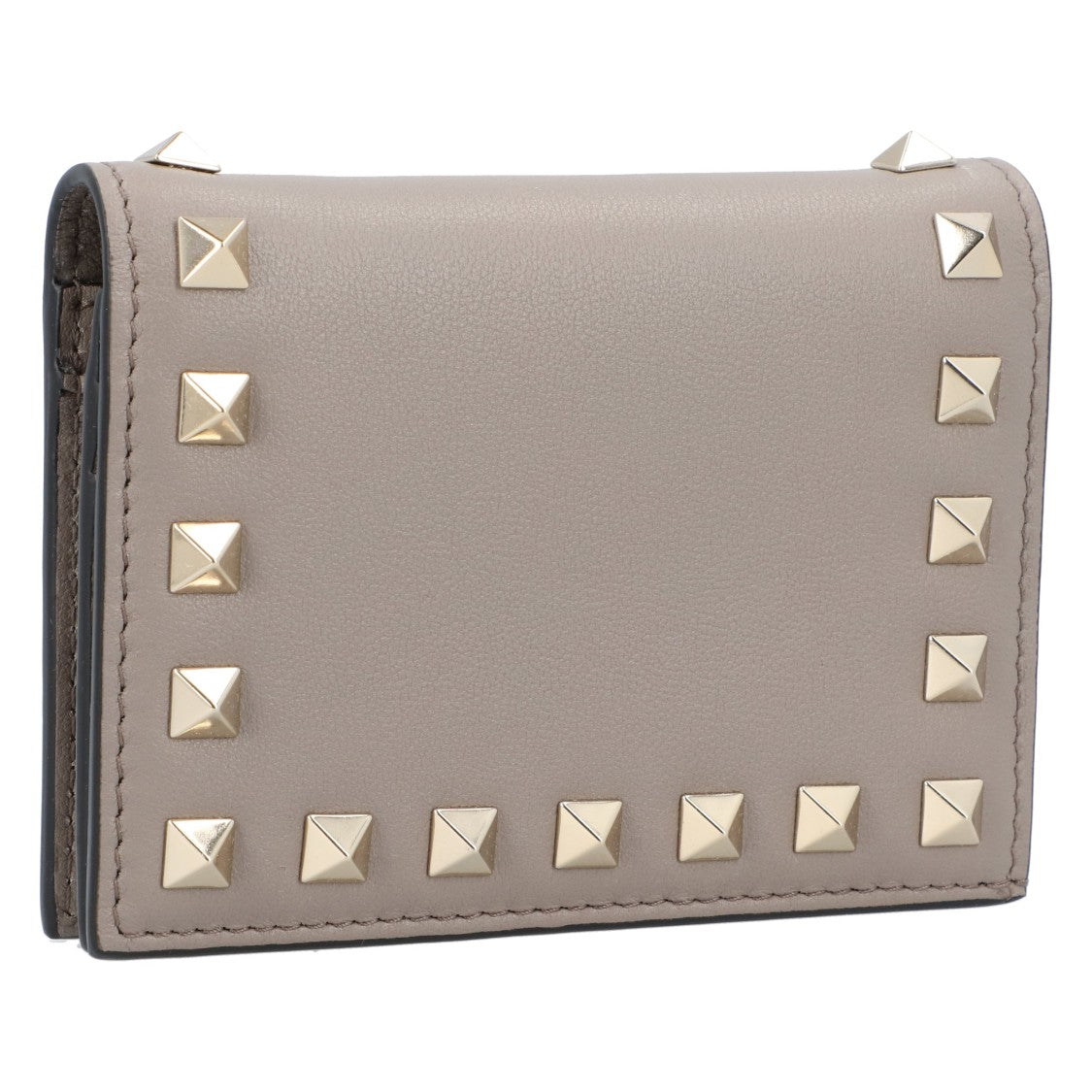 Valentino Small Rockstud Calfskin Wallet