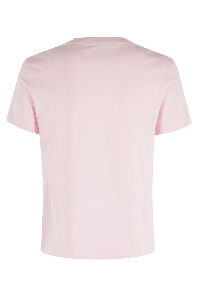 Casablanca Pink Airbrush Smiley Front-Printed Cotton T-Shirt