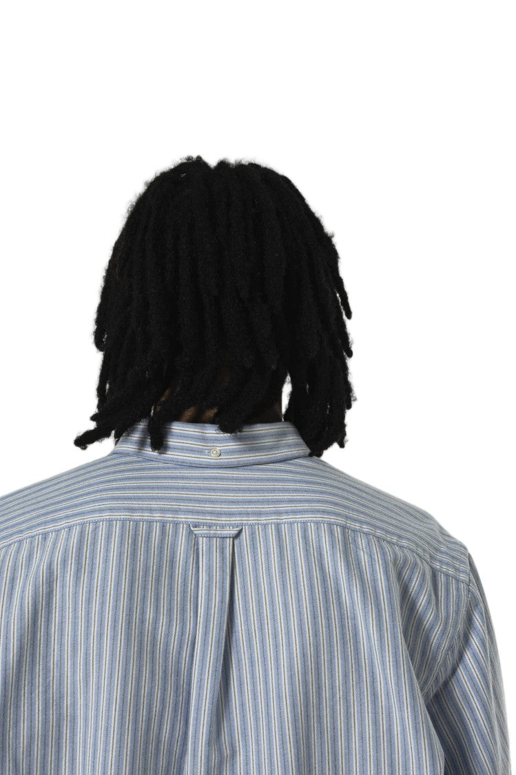 Goodies Sportive Blue White Oxford Striped Cotton Shirt