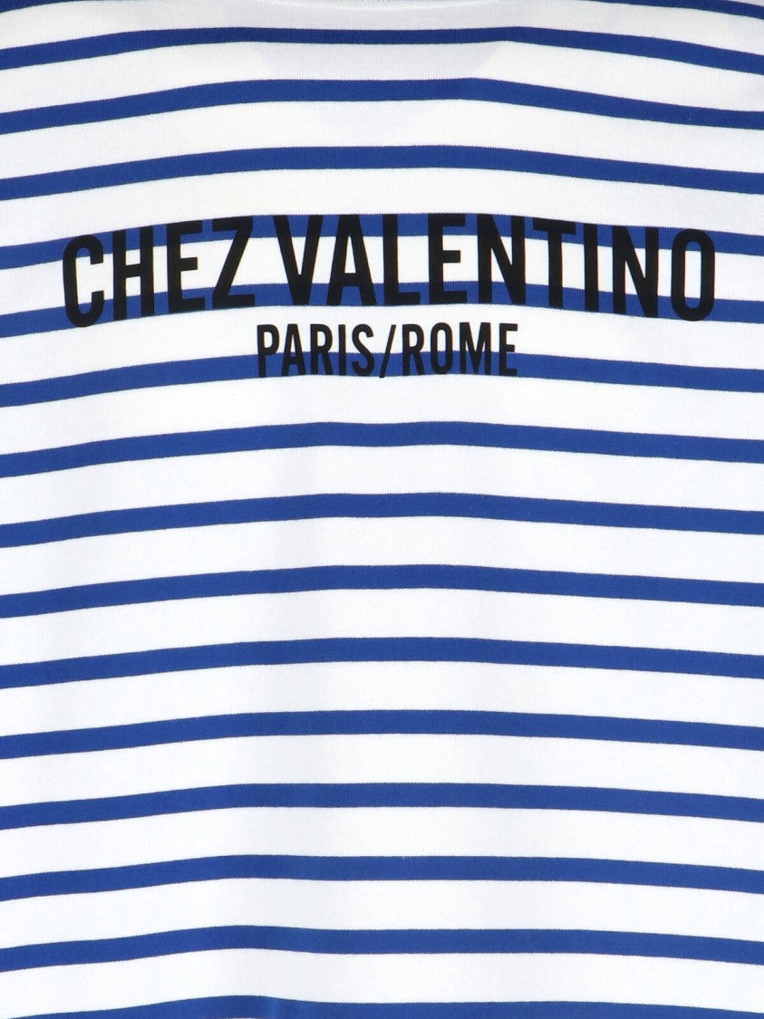 Valentino Chez' Striped T-Shirt – Blue