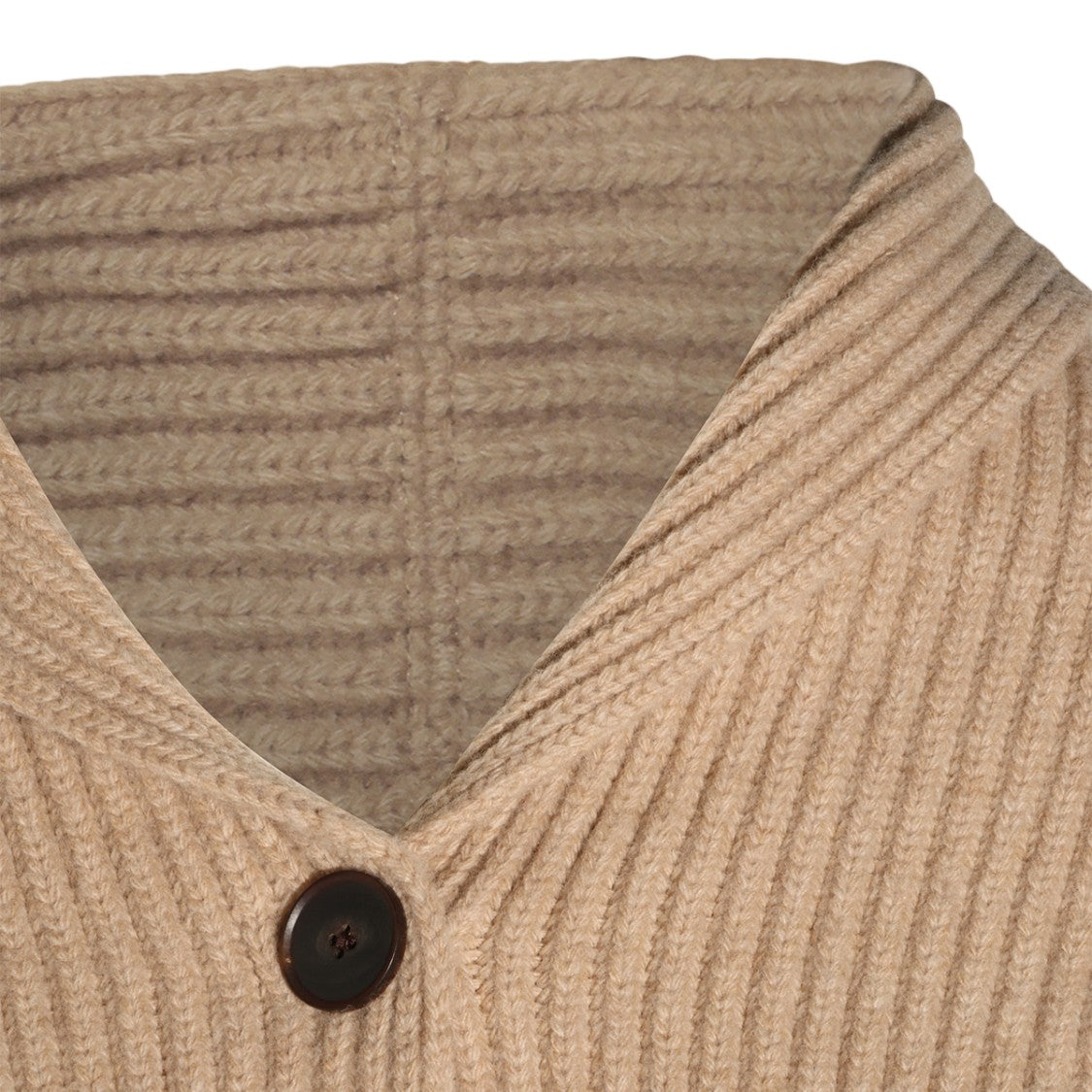 Tory Burch Cropped Wide Collar Ribbed Knit Sweater