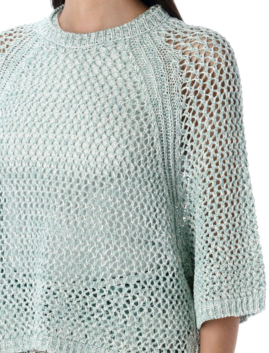Fabiana Filippi Open Knit Short-Sleeved Sweater