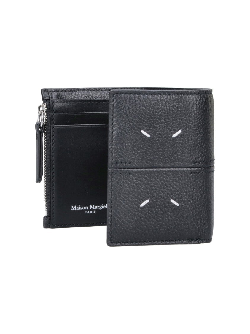 Maison Margiela Black Four Stitches Leather Wallet