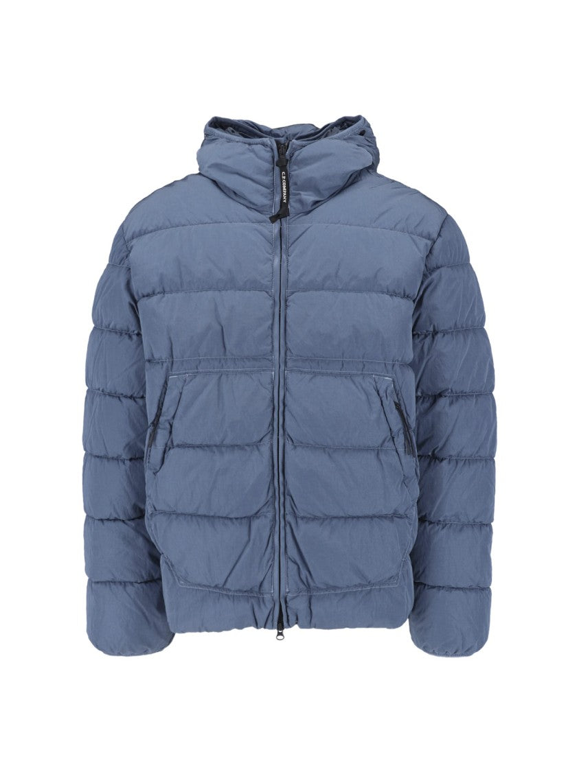 C.P. Company Blue Chrome-R Hooded Down Jacket