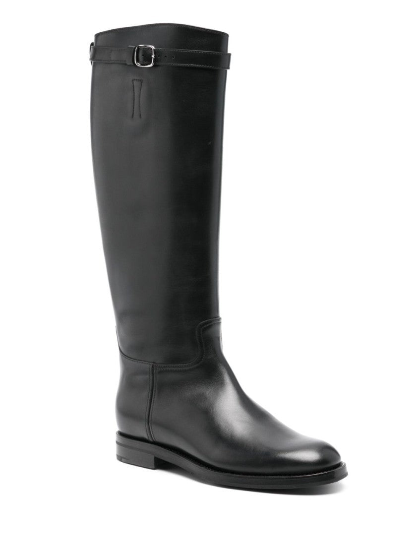 Church's Knee-High Leather Michelle Boot With Decorative Buckle