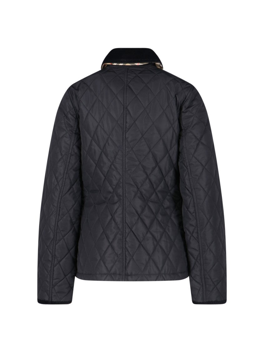 Burberry Black Diamond Quilted Classic Collar Jacket