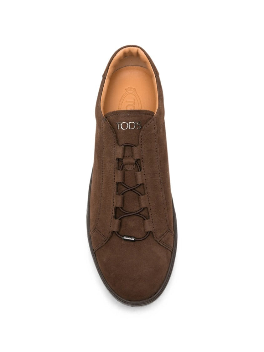 Tod's Sportivo Elastico Cassetta Nubuck Leather Sneakers