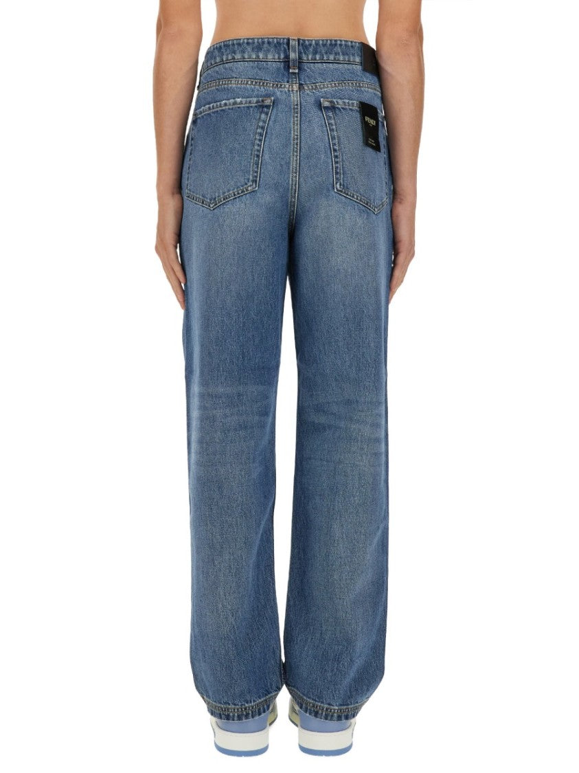 Fendi Light Blue Regular Fit Jeans