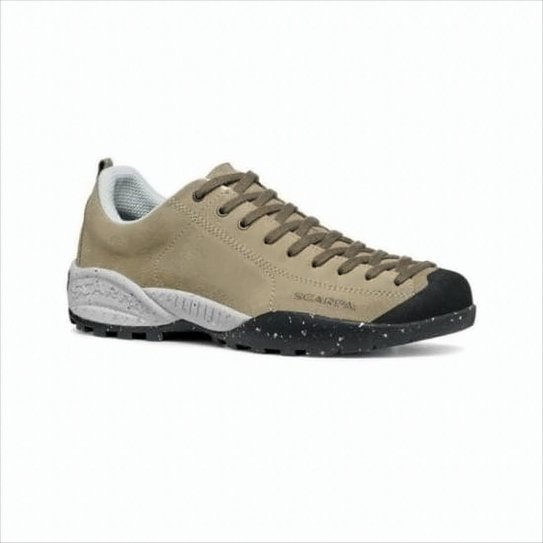 Scarpa Low-Profile Beige Suede Shoes With Rugged Tread