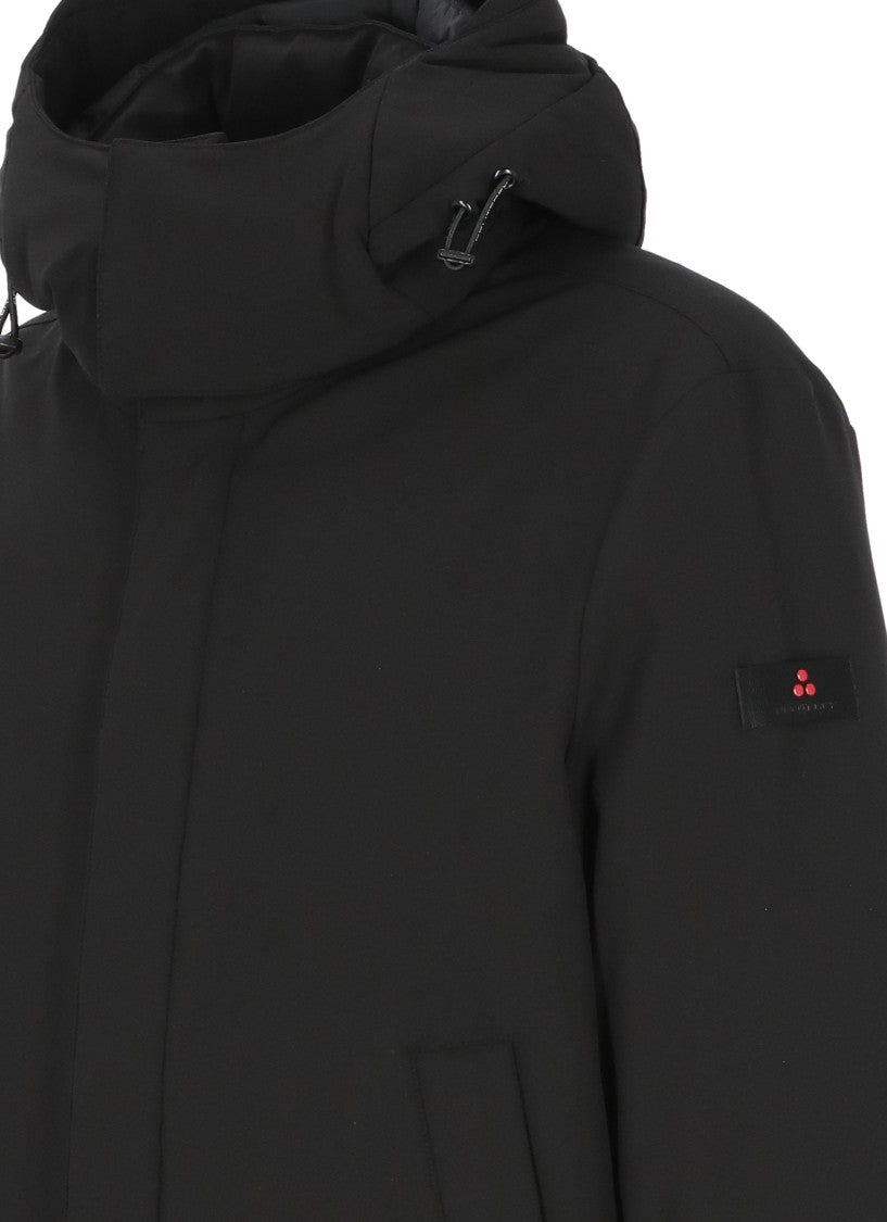 Peuterey Black Kruger Hooded Long Down Jacket