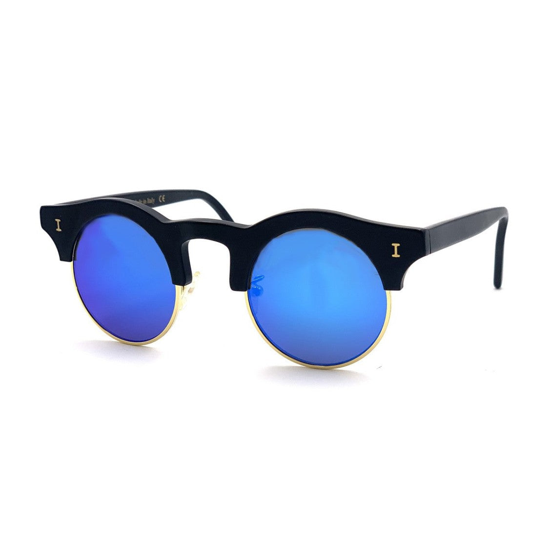 Illesteva Black Corsica Propionate Round Sunglasses