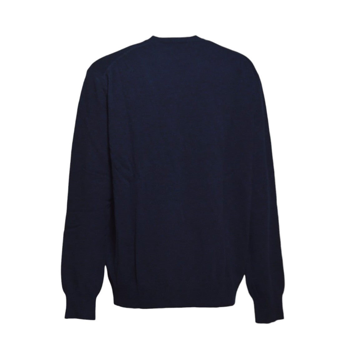 Comme Des Garçons Navy Blue Wool Crewneck Sweater