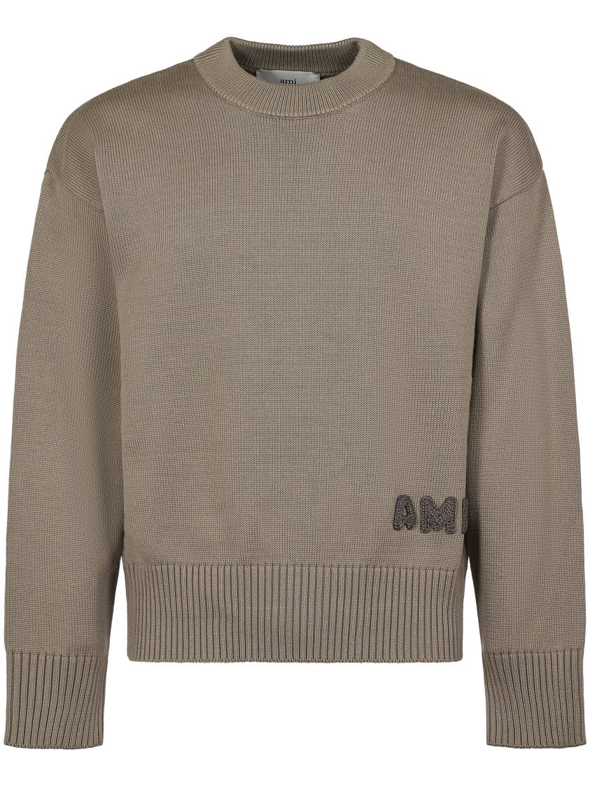 Ami Relaxed Fit Ribbed Texture Sweater
