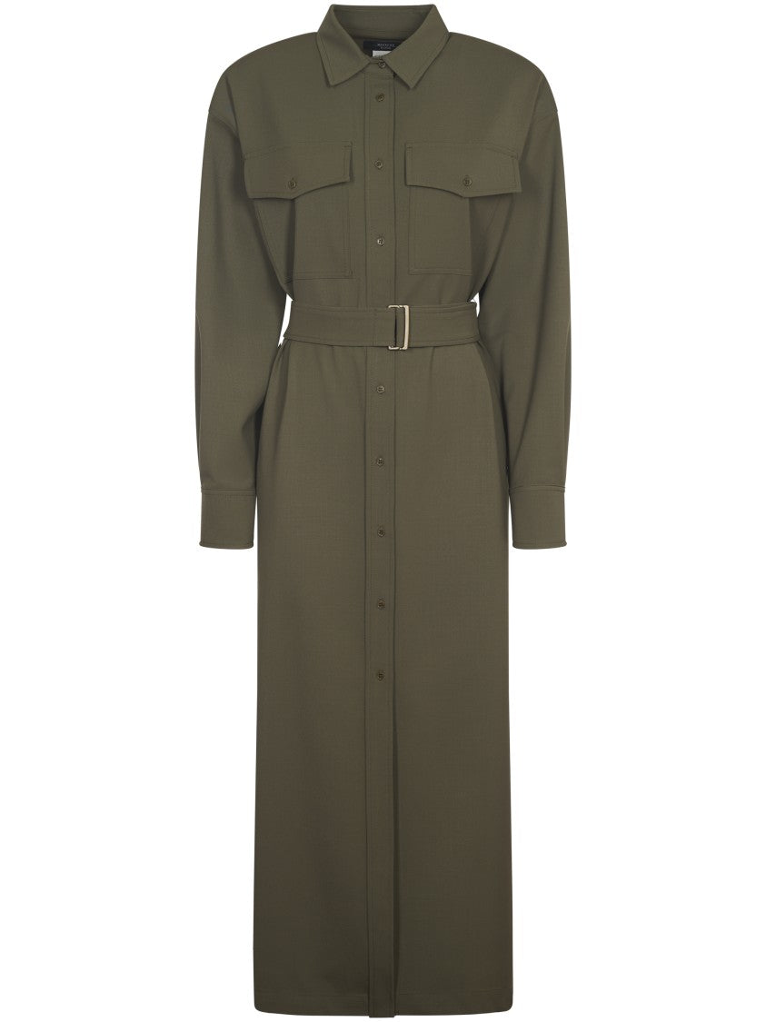 Max Mara Classic Shirt-Style Maxi Dress
