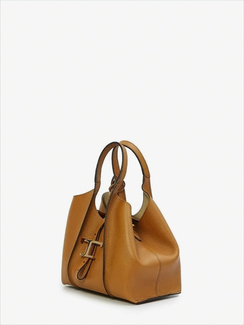 Tod's Structured Brown Leather Tote Bag